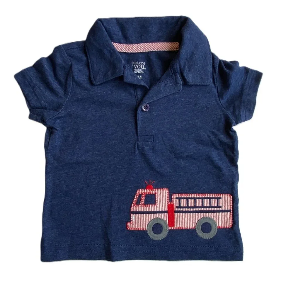 🚒 3/$15 | Boys Matching Shirts and Shorts 6M Firetruck 4 Piece Set